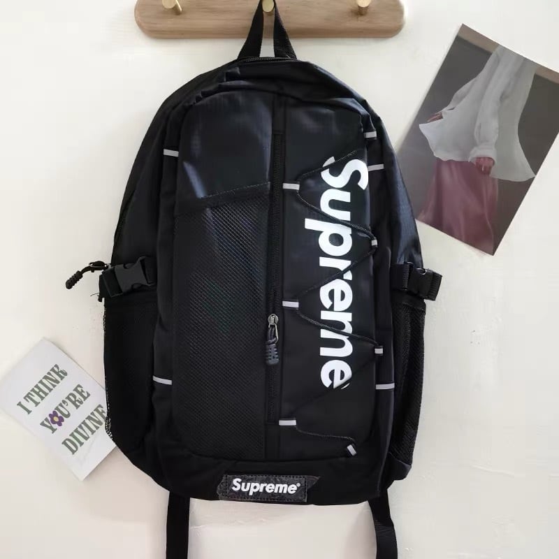 Supreme シュプリーム 17SS Cordura Ripstop Nylon Backpack Bag コーデュラ リップストップナイロンバックパック リュック ブラック